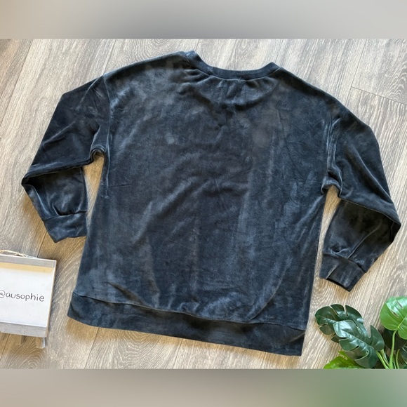 Lark + Grey “Mama” maternity velour sweatsuit in charcoal. Size M - Picture 5 of 11